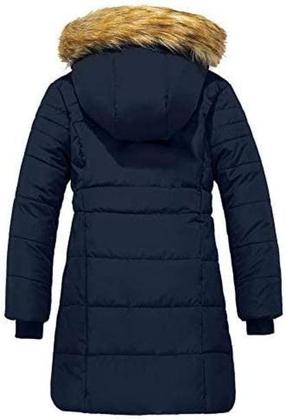 Girls' Long Winter Coat Waterproof Warm Puffer Jacket Hooded Snow Parka