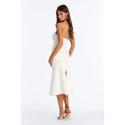 Main One Denim Midi Dress - White