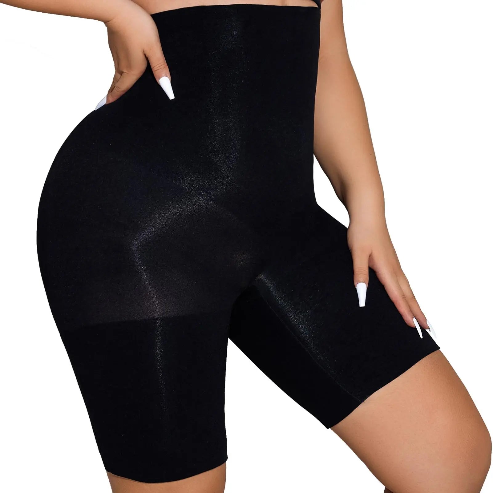 MUEE Women'S High Waisted Tummy Tuck Shaping High Elastic Lycra Five Points Shaping Bottom Pants Shapewear Shorts for Women Thigh Slimming Sculpting Stretchy Tummy Control & 3D Hip Lift-Up & Thigh Slimmer Womenswear Compression Sexy Comfort