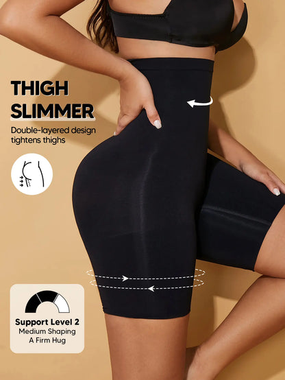 MUEE Women'S High Waisted Tummy Tuck Shaping High Elastic Lycra Five Points Shaping Bottom Pants Shapewear Shorts for Women Thigh Slimming Sculpting Stretchy Tummy Control & 3D Hip Lift-Up & Thigh Slimmer Womenswear Compression Sexy Comfort